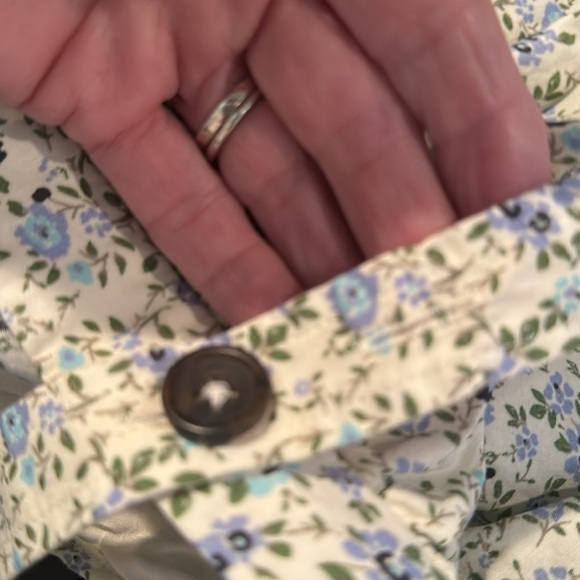 Free people NWT cream color with blue purple flowers 🌺 - Picture 10 of 10